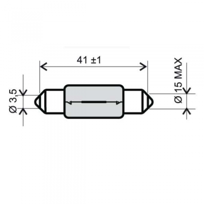Bec sofit 12V 15W /RMS 0145