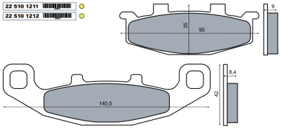 Placute frana fata Ferodo Kawasaki GPZ 900R-Suzuki GSF 400/RMS 8645/1211
