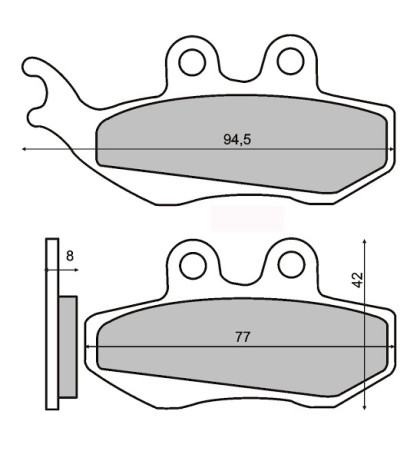 Placute frana fata Piaggio Hexagon Lx-Skipper St 125cc/RMS 0360