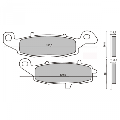 Placute frana fata Kawasaki Zr-7 750cc/RMS 1240