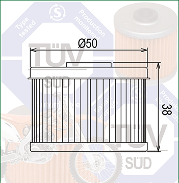 Filtru ulei Hiflo GAS GAS FSE 400-450cc/HF113-HF112