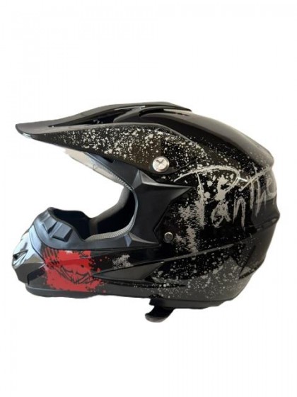 Casca Cross-Enduro negru/rosu,marime L(59-60 cm)