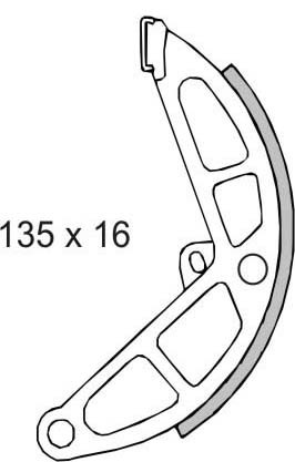 Ferodou frana spate Ferodo Piaggio Moped/RMS