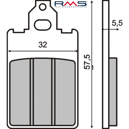 Placute frana Malaguti F12 Phantom-F15 Firefox 50cc/RMS 0070