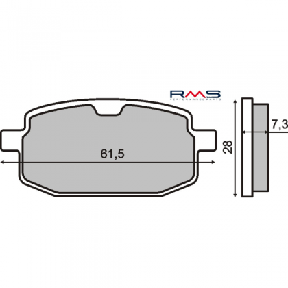 Placute frana Italjet Pista 50cc/RMS 0180