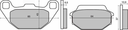 Placute frana fata Kymco 50-125-150cc/RMS 2710