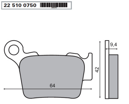 Placute frana spate Husqvarna Cr 125-250cc/ RMS 0750