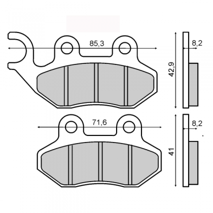 Placute frana fata Sym-Peugeot Tweet/RMS 2750