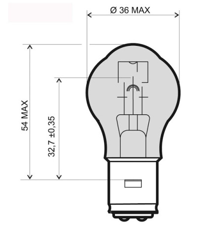 Bec para 12V-45/40W /RMS 0321