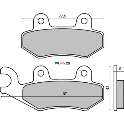 Placute frana fata Kymco Vitality 50cc/RMS 0580