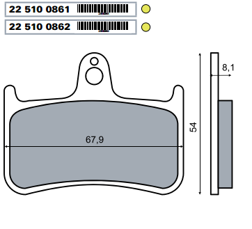 Placute frana (Kevlar) Honda CBR 900 RMS /0861