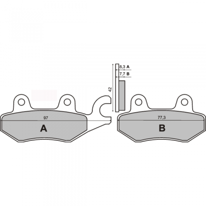 Placute frana fata Yamaha Tzr 50-125cc/RMS 1070