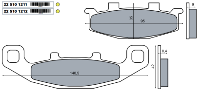 Placute frana Ferodo Kawasaki GPZ 900R-Suzuki GSF 400/RMS 8645/1211