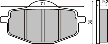 Placute frana Yamaha Fly One 50cc/RMS 2730