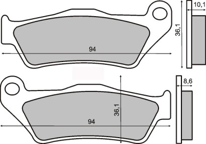 Placute frana spate Bmw 850-1200cc /RMS 1380