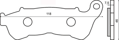 Placute frana fata Honda Sh 300cc 2007>/RMS 2540