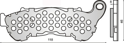 Placute frana fata Honda Sh 300cc/RMS 2550