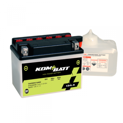 Baterie moto + electrolit Kombatt 12V4Ah(KB4L-B)/RMS 1010