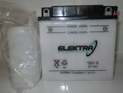 Baterie moto+electrolit Elektra 12V9Ah(EB9-B)/RMS 0150