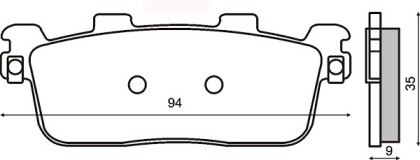 Placute frana spate Kymco People S 125-200-250cc 2007>/RMS 2740