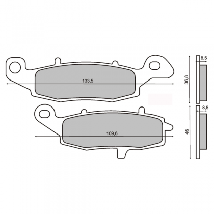 Placute frana Kawasaki Zr-7 750cc/RMS 1240