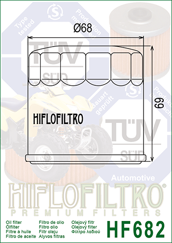 Filtru ulei Hiflo CF Moto 500-700cc/HF 682
