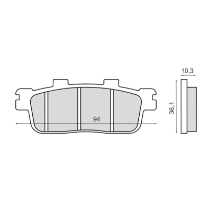 Placute frana spate Sym Hd 125cc/RMS 3230