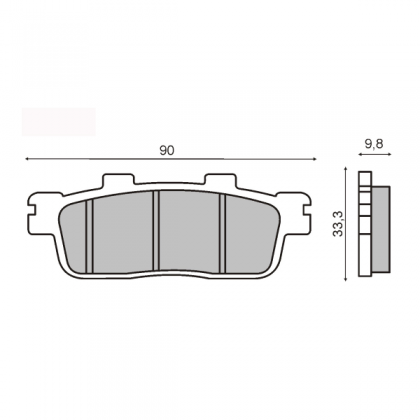 Placute frana spate Kymco Downtown 200-300i/RMS 2760