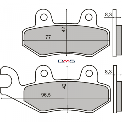 Placute frana spate Peugeot Geopolis-Satelis 125-150cc/RMS 1620