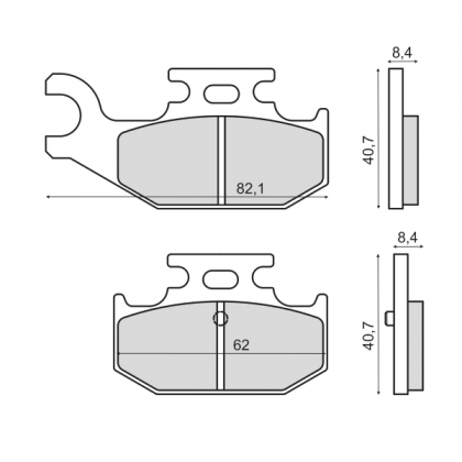 Placute frana spate Yamaha Raptor/RMS 3180