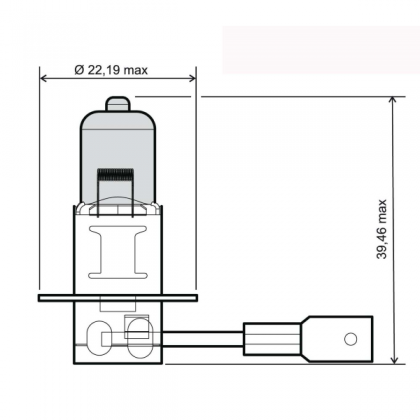 Bec albastru halogen H3 12V-55W /RMS 0040