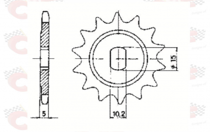 Pinion fata Minarelli Z13/CIF 0282E