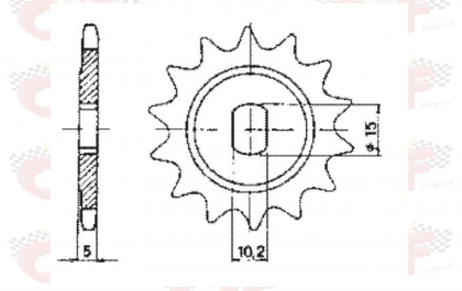 Pinion fata Minarelli Z15/CIF 0282E