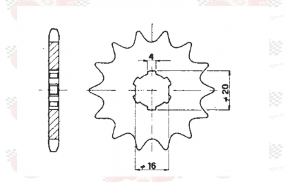 Pinion fata Cagiva 125 SST Z11/CIF 0442E