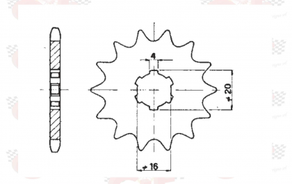 Pinion fata Cagiva 125 SST Z15/CIF 0442E