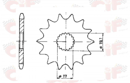 Pinion fata Garelli Z10/CIF 0515