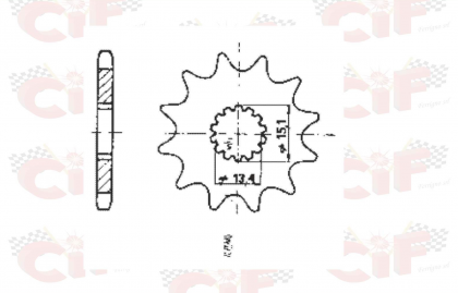 Pinion fata Garelli Z11/CIF 0531