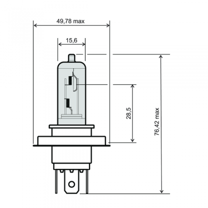 Bec far halogen HS1 12V35/35W/RMS 0182