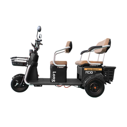 Triciclu Electric LONG negru, fara permis, 2000W, 25km/h