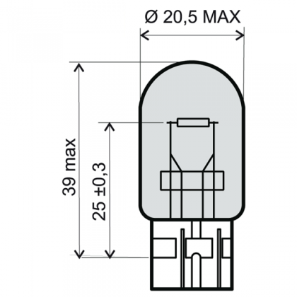 Bec 12V 21/5W T20/RMS 0441